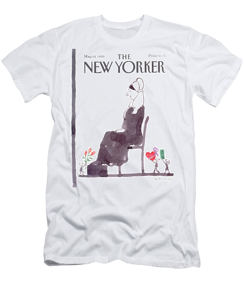 Family T-Shirt featuring the painting New Yorker May 14th, 1990 by RO Blechman