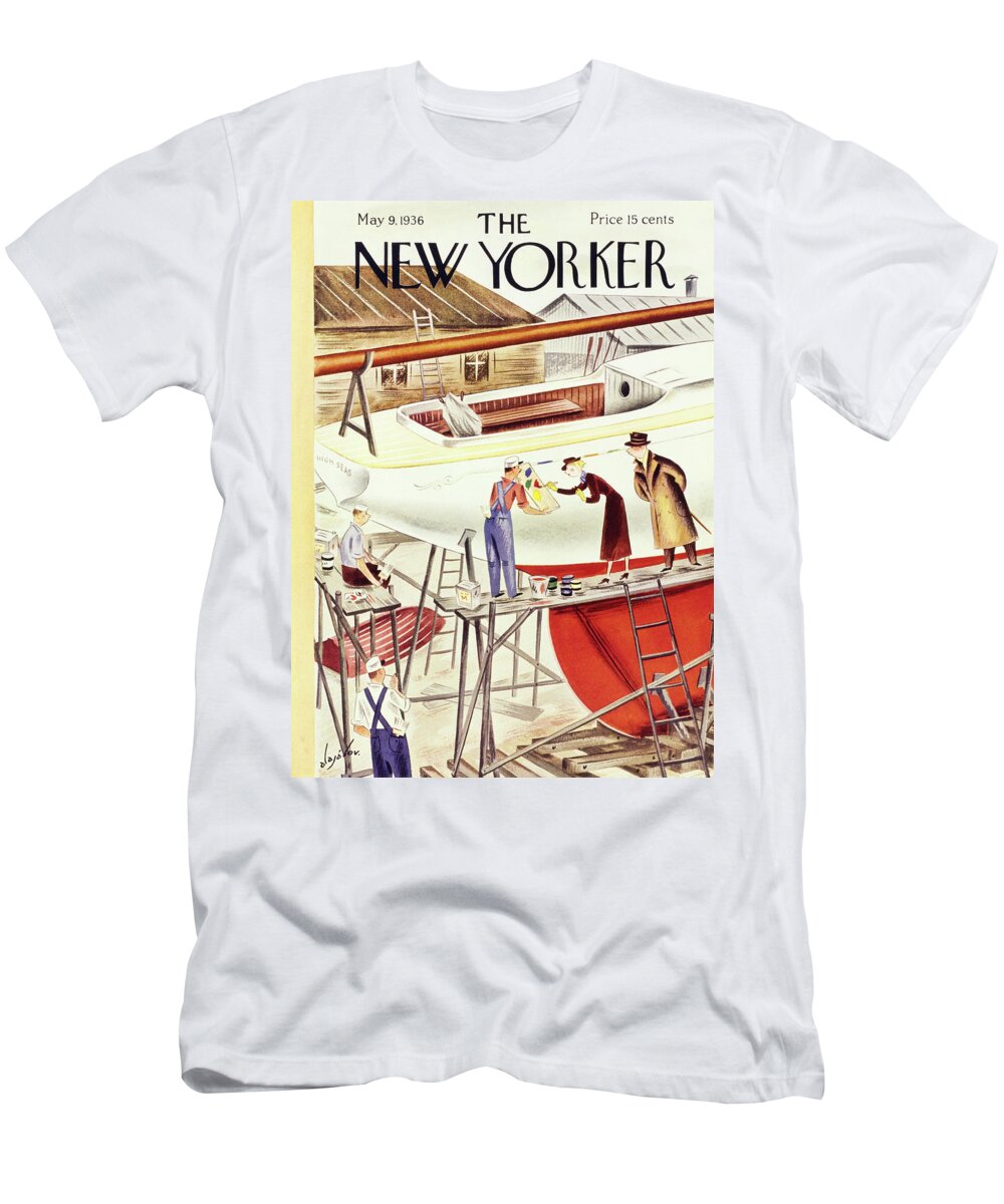 Upkeep T-Shirt featuring the painting New Yorker May 9 1936 by Constantin Alajalov