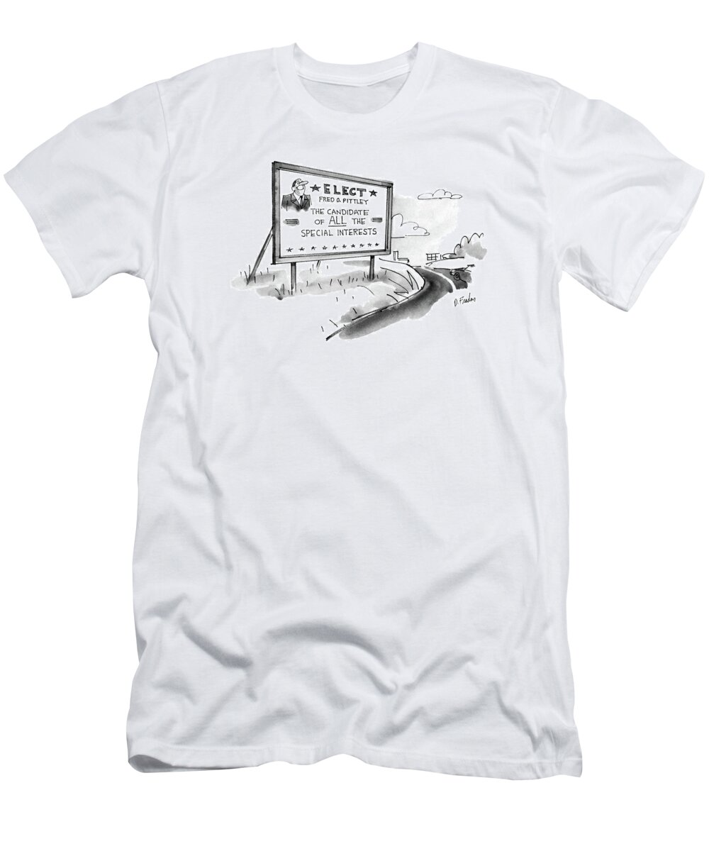 Govermnent T-Shirt featuring the drawing New Yorker October 27th, 1986 by Dana Fradon