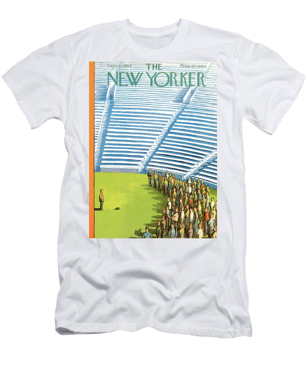 Sports T-Shirt featuring the painting New Yorker September 11th, 1954 by Arthur Getz