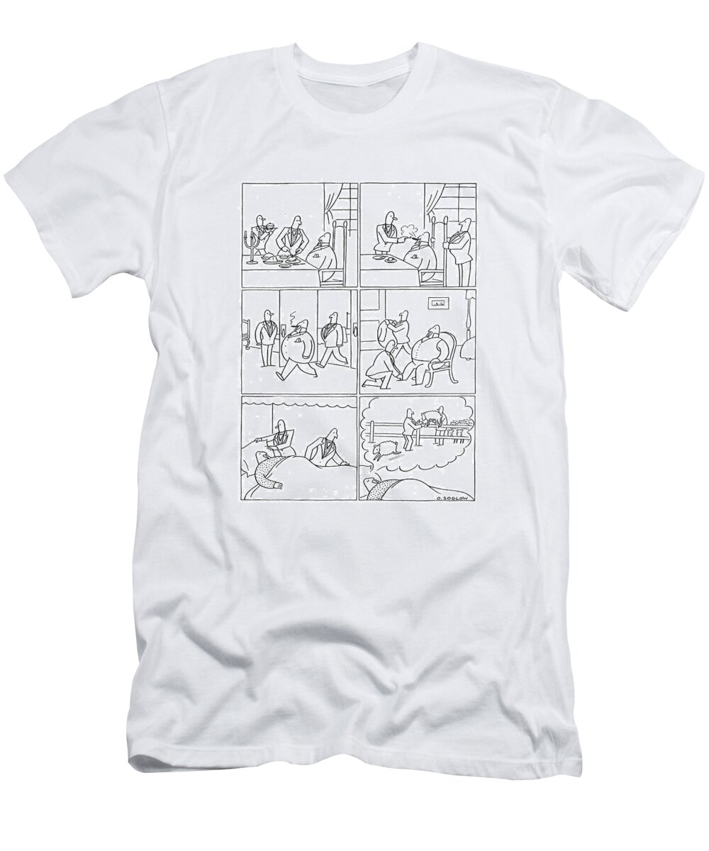 111394 Oso Otto Soglow Butlers Cut Masters Food T-Shirt featuring the drawing New Yorker September 13th, 1941 by Otto Soglow