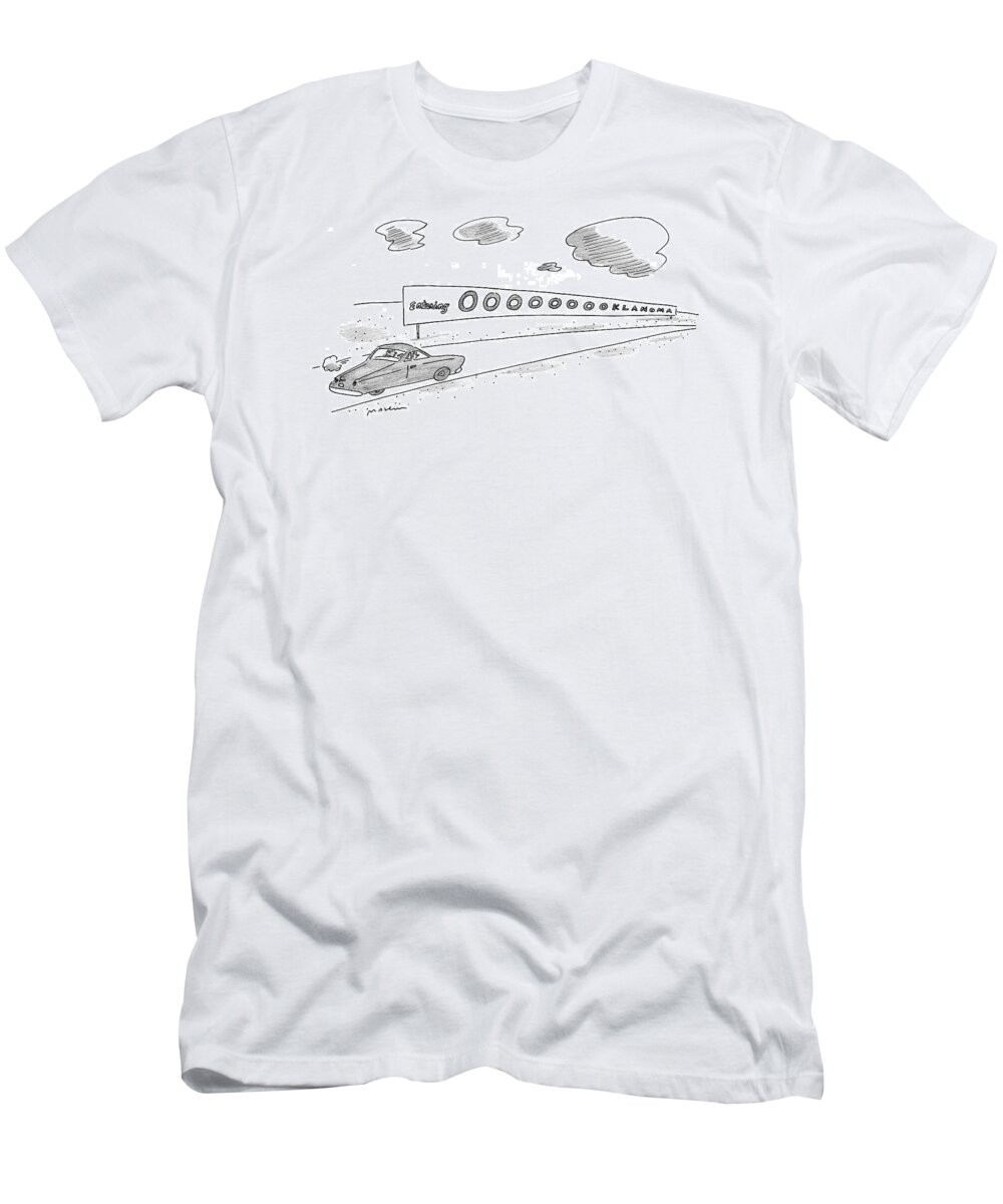 Automobiles - General T-Shirt featuring the drawing New Yorker September 13th, 1999 by Michael Maslin