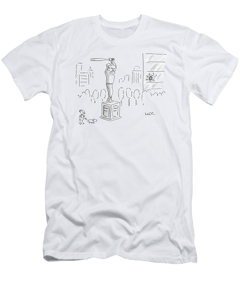 Art T-Shirt featuring the drawing New Yorker September 22nd, 1986 by Arnie Levin