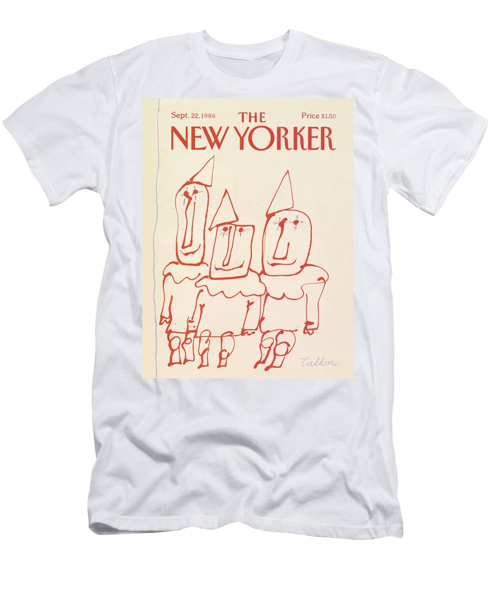 Entertainment T-Shirt featuring the painting New Yorker September 22nd, 1986 by Robert Tallon
