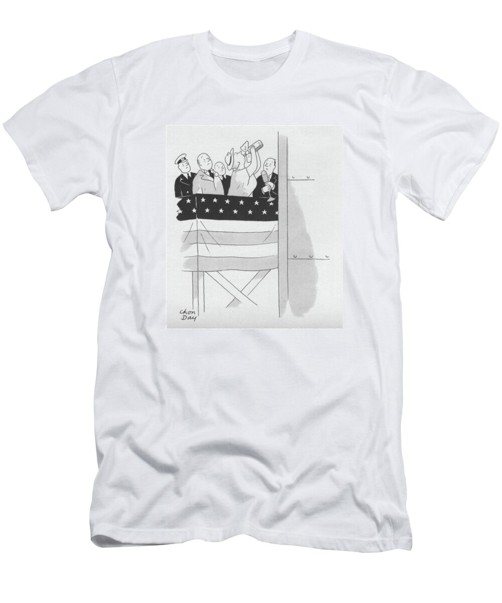 112851 Cda Chon Day T-Shirt featuring the drawing New Yorker September 4th, 1943 by Chon Day