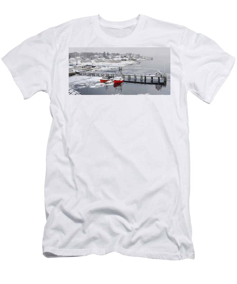 New England T-Shirt featuring the photograph Newburyport in Winter by Rick Mosher