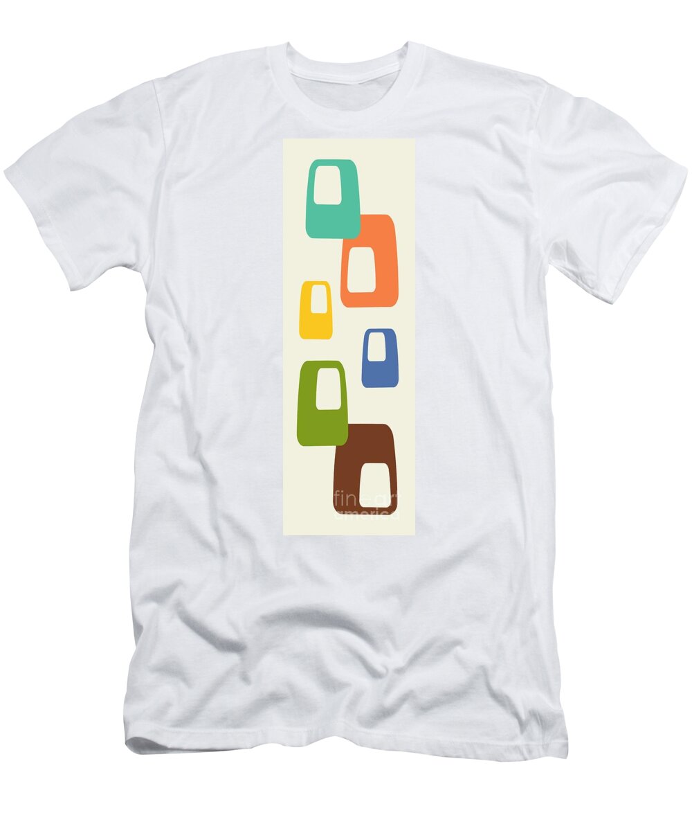 Mid Century Modern T-Shirt featuring the digital art Oblongs by Donna Mibus
