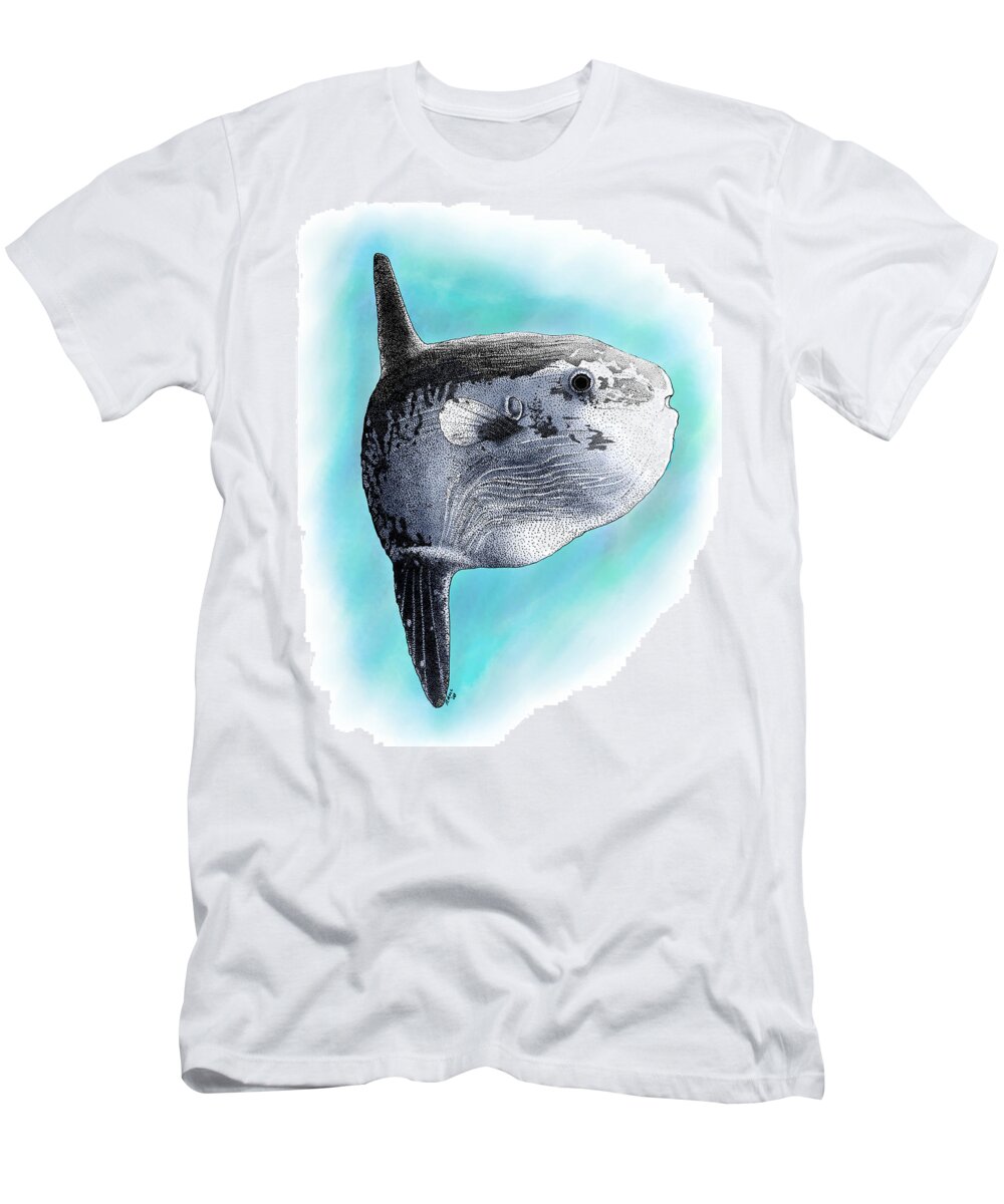 Art T-Shirt featuring the photograph Ocean Sunfish by Roger Hall