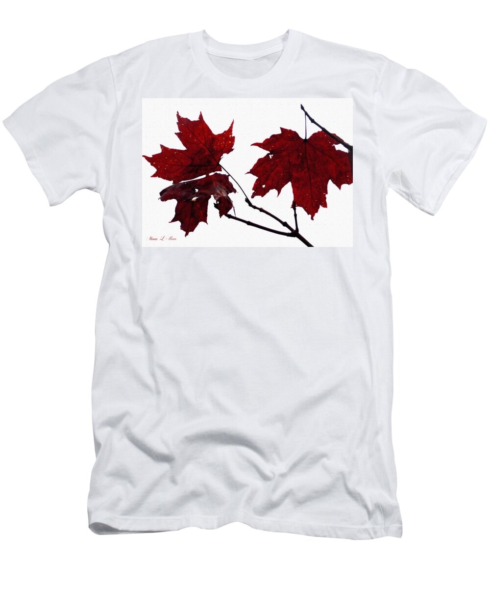 Leaf T-Shirt featuring the photograph October Grace by Shana Rowe Jackson