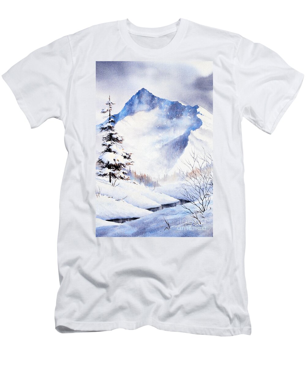 O'malley Peak T-Shirt featuring the painting O'Malley Peak by Teresa Ascone