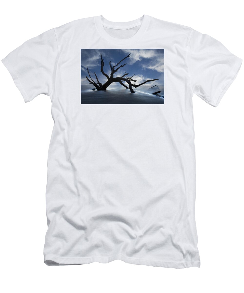 Clouds T-Shirt featuring the photograph On a MIsty Morning by Debra and Dave Vanderlaan