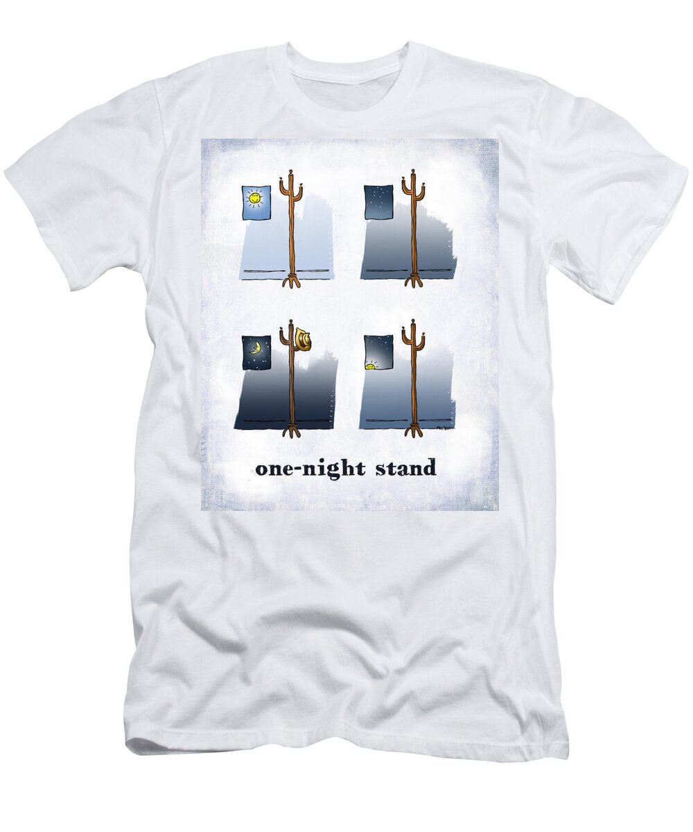 Day T-Shirt featuring the digital art One Night Stand by Mark Armstrong