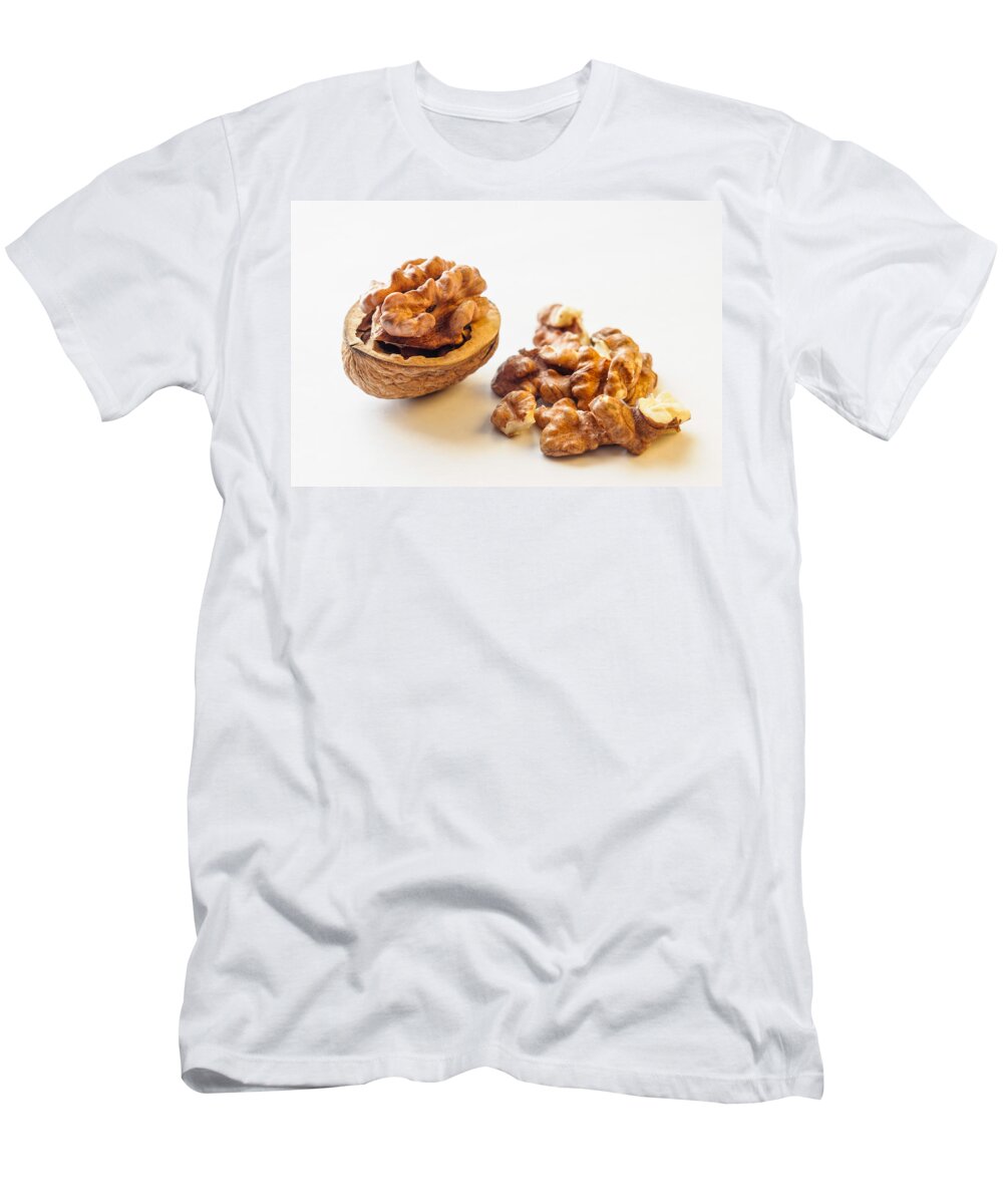 Brain T-Shirt featuring the photograph Open Walnut by Alain De Maximy