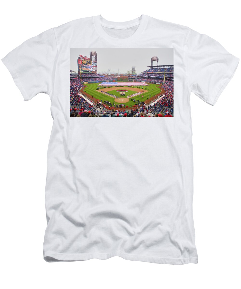 Photography T-Shirt featuring the photograph Opening Day Ceremonies Featuring by Panoramic Images