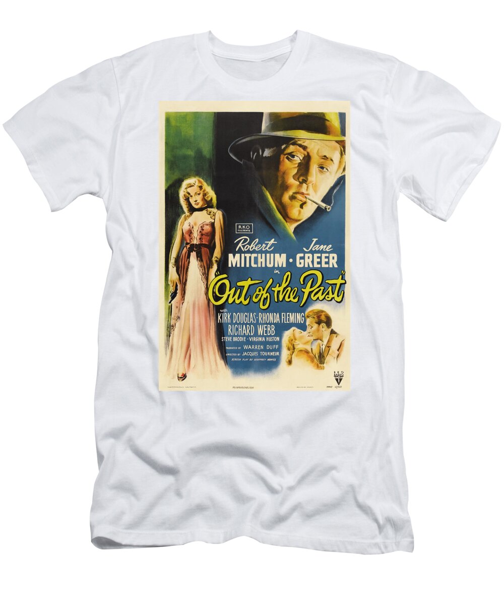 Movie Poster T-Shirt featuring the photograph Out of the Past - 1947 by Georgia Clare