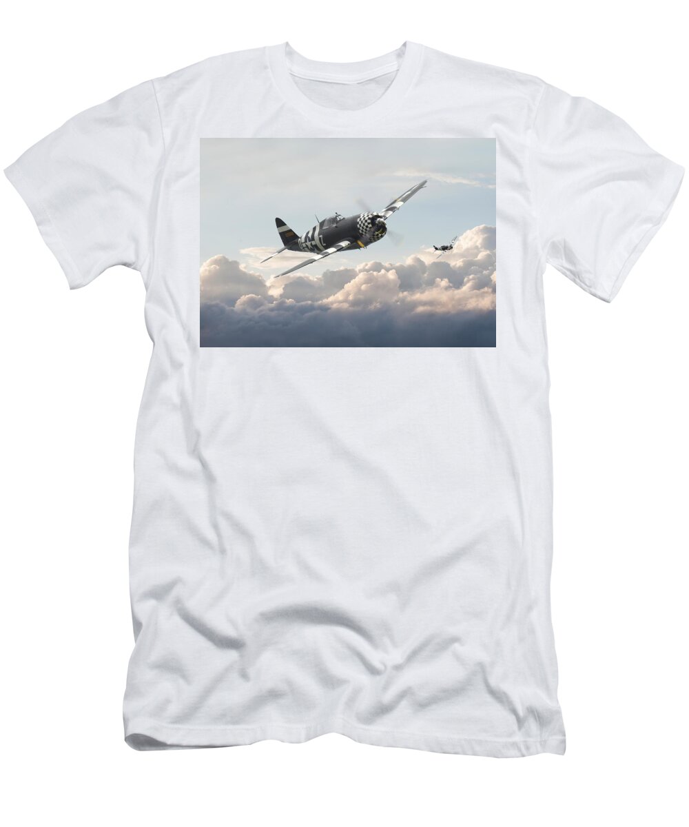 Aircraft T-Shirt featuring the photograph P47 G - Thunderbolt by Pat Speirs