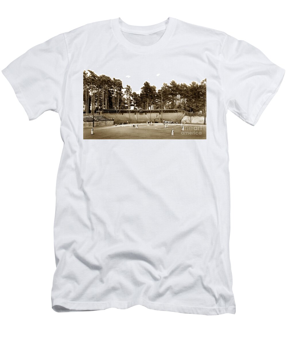 Pacific Grove T-Shirt featuring the photograph Pacific Grove California Baseball Game 1935 by Monterey County Historical Society