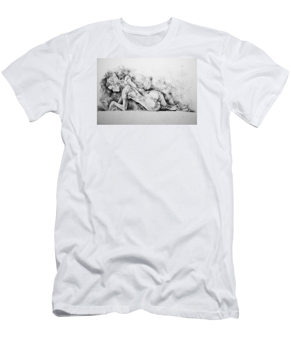 Erotic T-Shirt featuring the drawing Page 7 by Dimitar Hristov