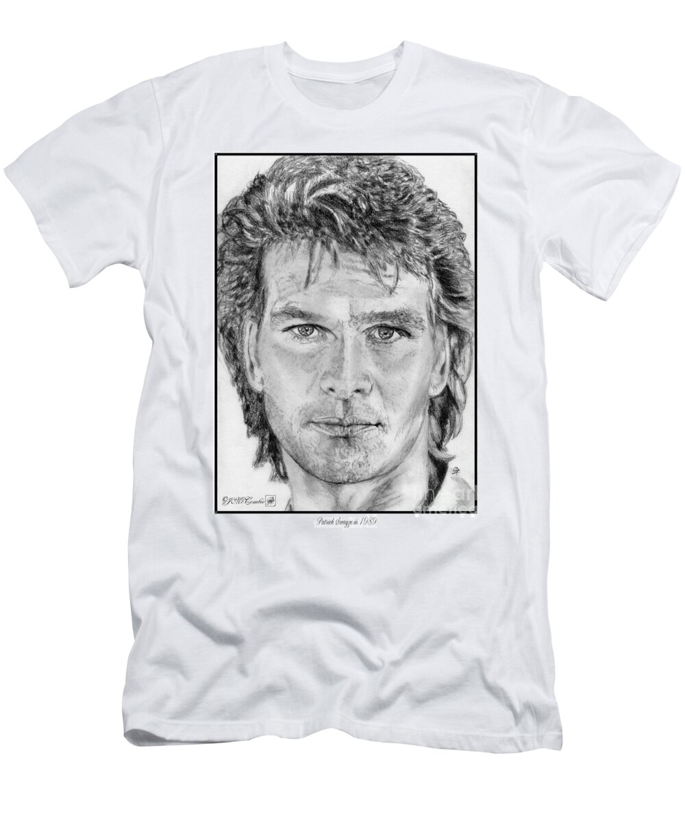 Mccombie T-Shirt featuring the drawing Patrick Swayze in 1989 by J McCombie