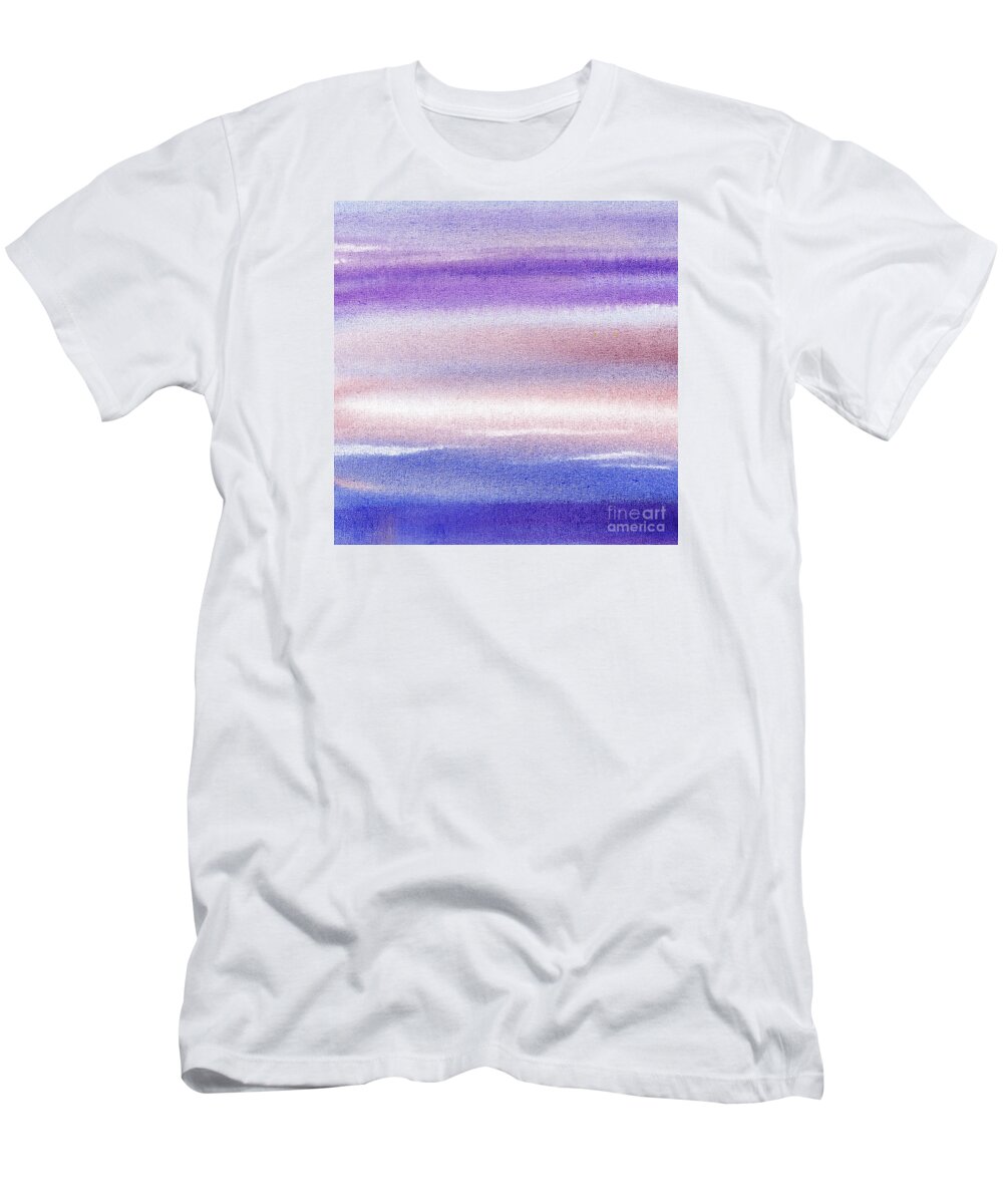 Sky T-Shirt featuring the painting Pearly Sky Abstract II by Irina Sztukowski