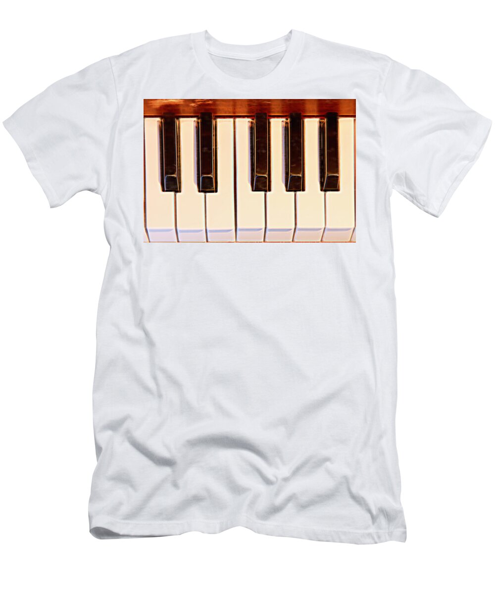 Piano T-Shirt featuring the photograph Piano Octave by James BO Insogna