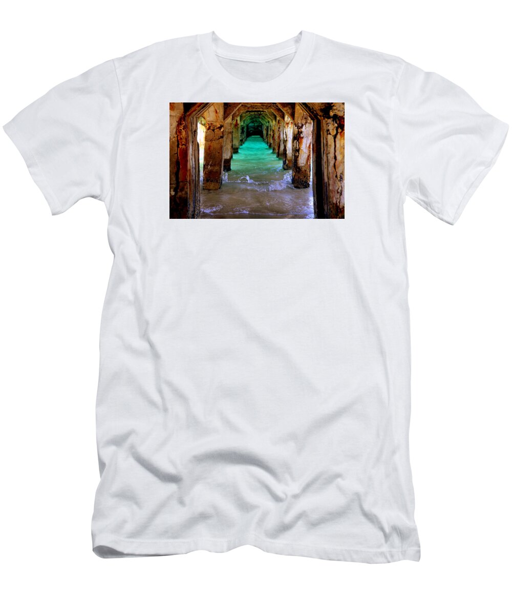 Waterscapes T-Shirt featuring the photograph PILLARS of TIME by Karen Wiles