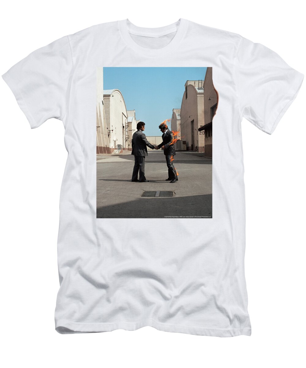 Pink Floyd T-Shirt featuring the digital art Pink Floyd - Wish You Were Here by Brand A