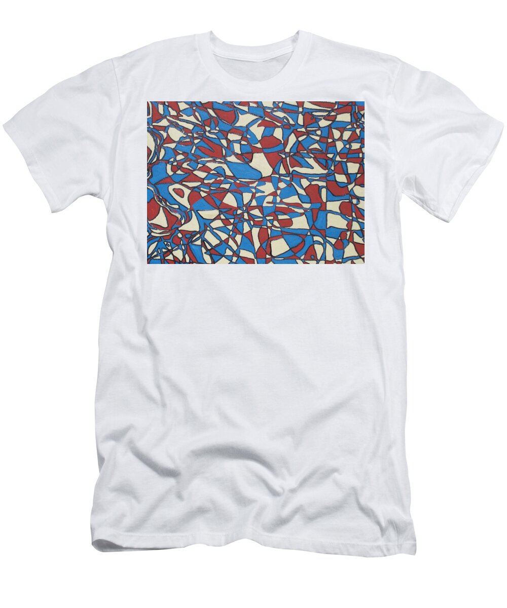 Enthusiastic T-Shirt featuring the painting Planet abstract by Jonathon Hansen