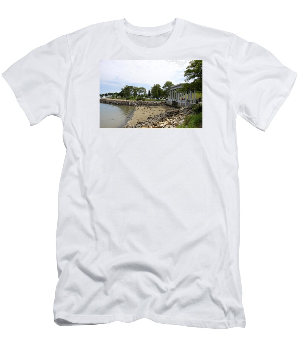 Plymouth T-Shirt featuring the photograph Plymouth Rock Monument by Christiane Schulze Art And Photography