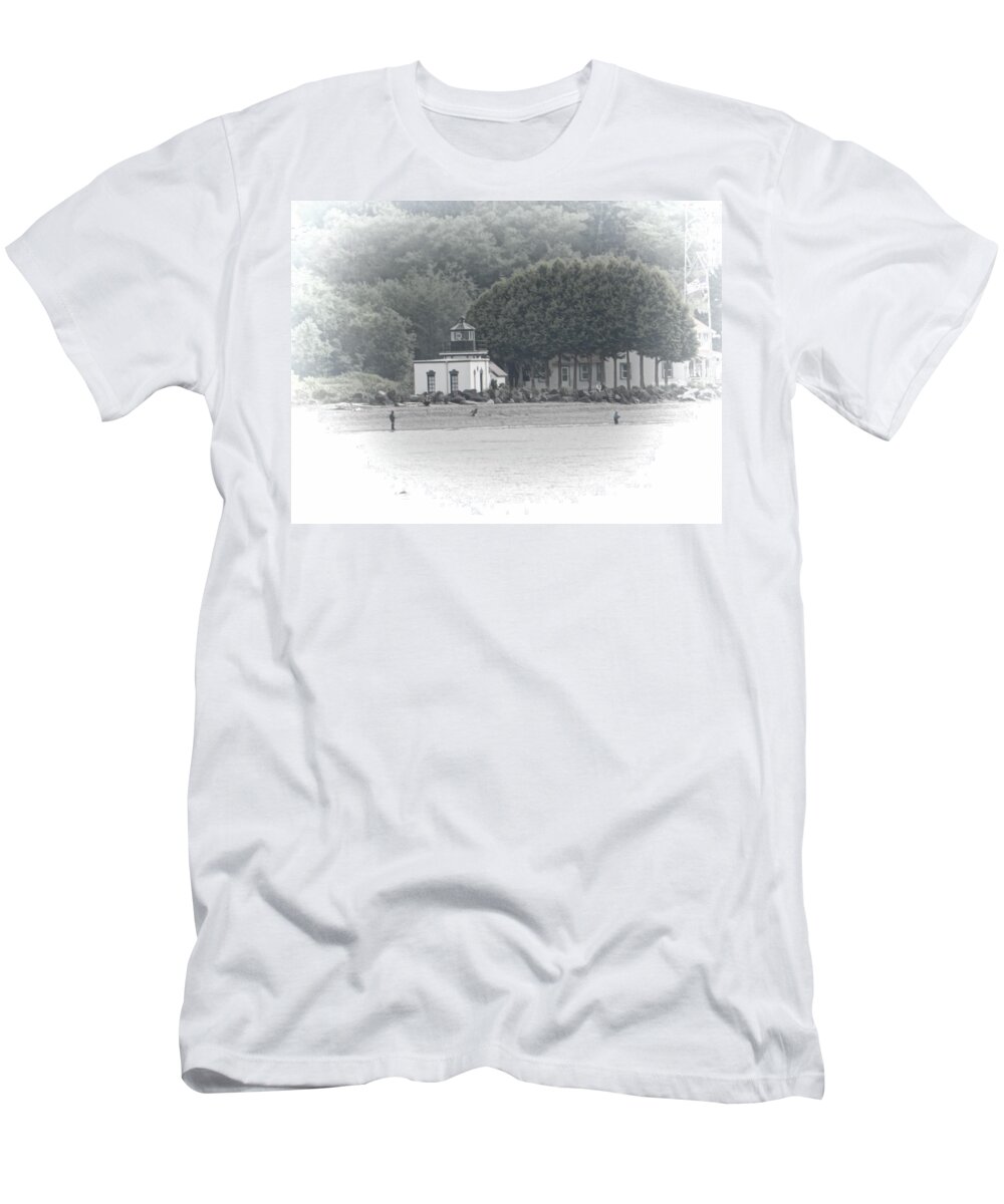 Lighthouse T-Shirt featuring the photograph Point no Point Lighthouse 2 by Cathy Anderson