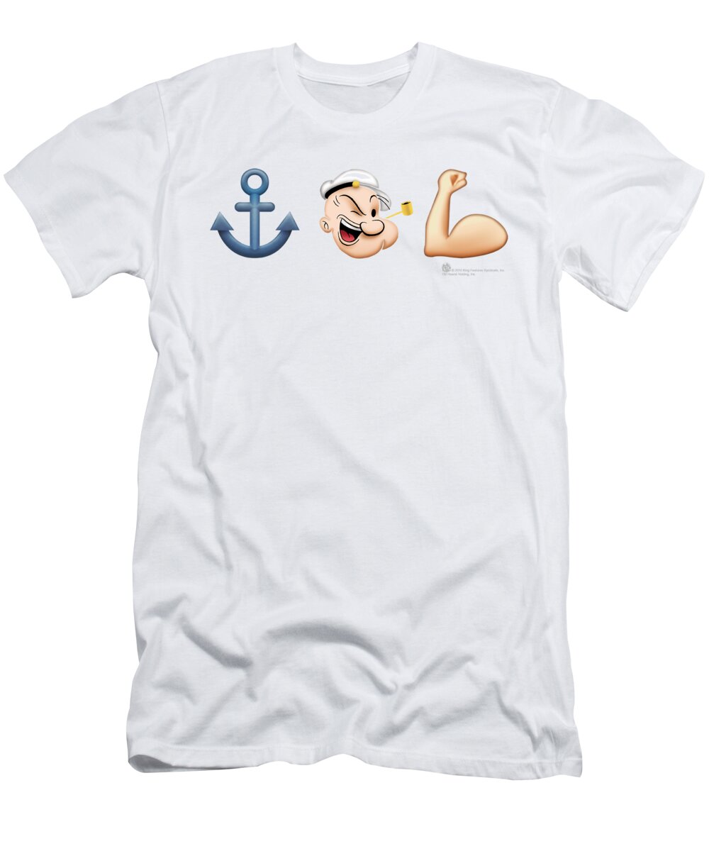  T-Shirt featuring the digital art Popeye - Emoji by Brand A