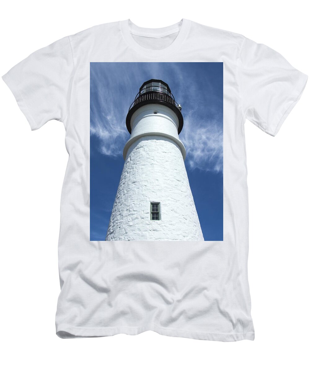 Portland Head Light T-Shirt featuring the photograph Portland Head Light by Mike McGlothlen