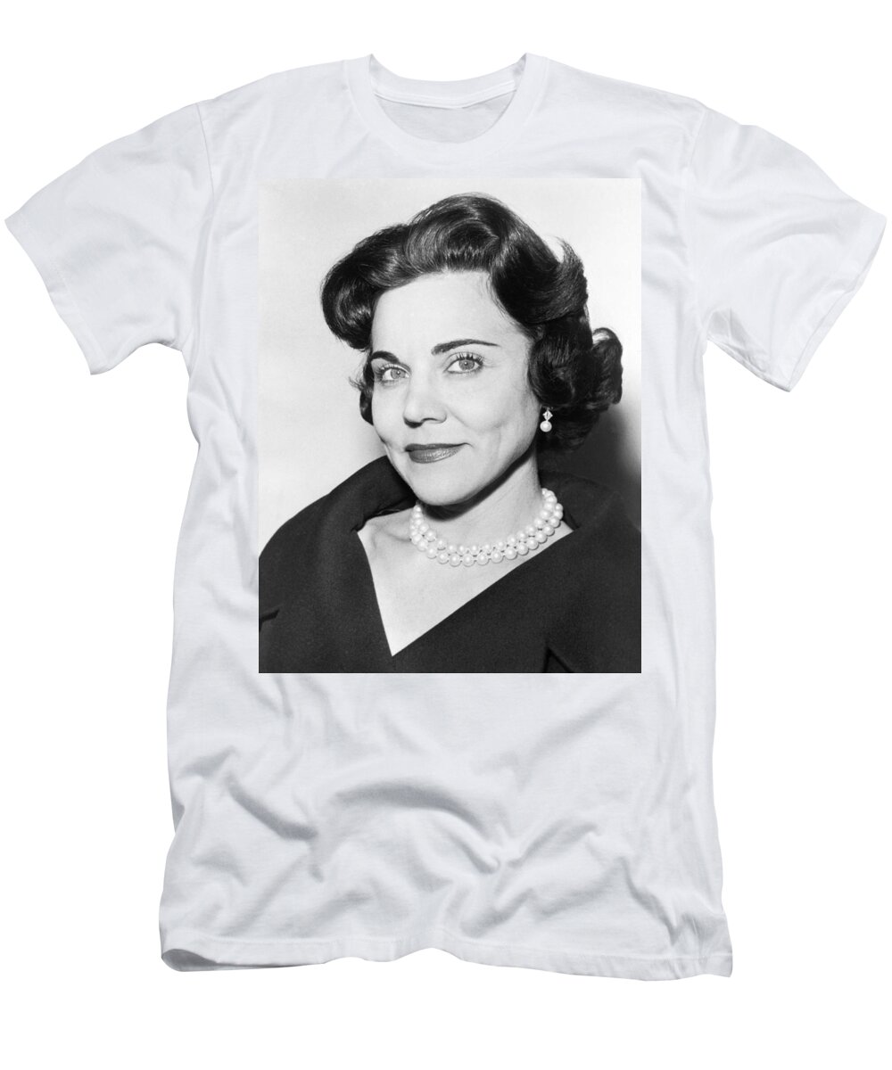 1961 T-Shirt featuring the photograph Portrait Of Ann Landers by Fred Palumbo