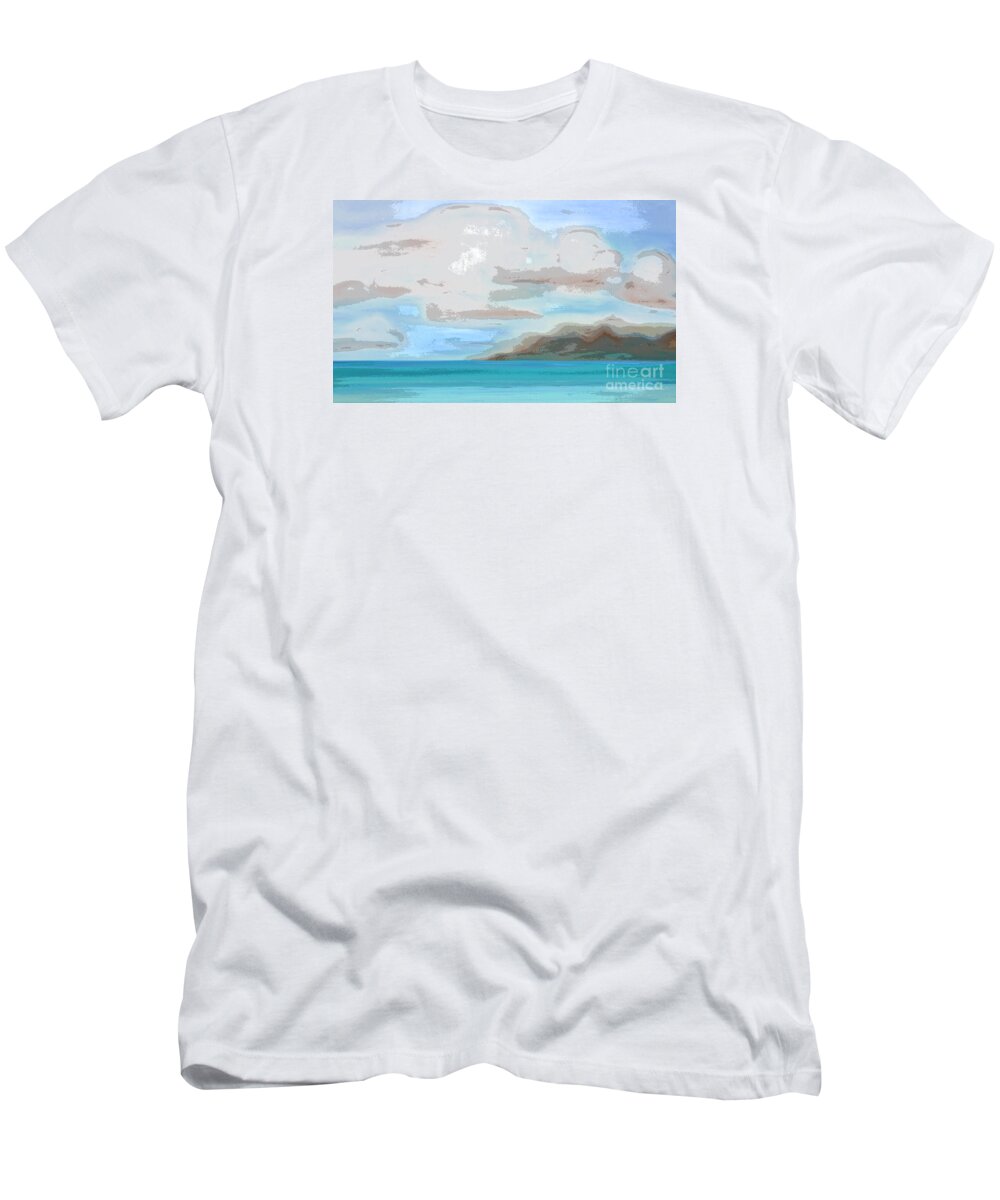 Landscape T-Shirt featuring the pastel Posterized Landscape Alaska by Shelley Myers