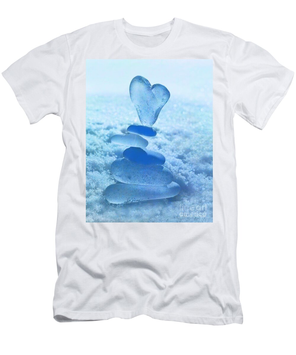 Heart T-Shirt featuring the photograph Precarious Heart by Barbara McMahon