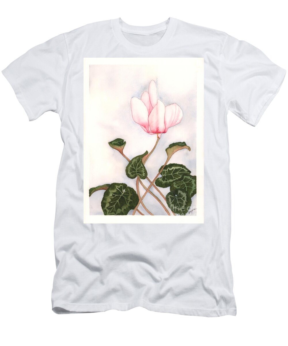 Cyclamen T-Shirt featuring the painting Proud Mary by Hilda Wagner