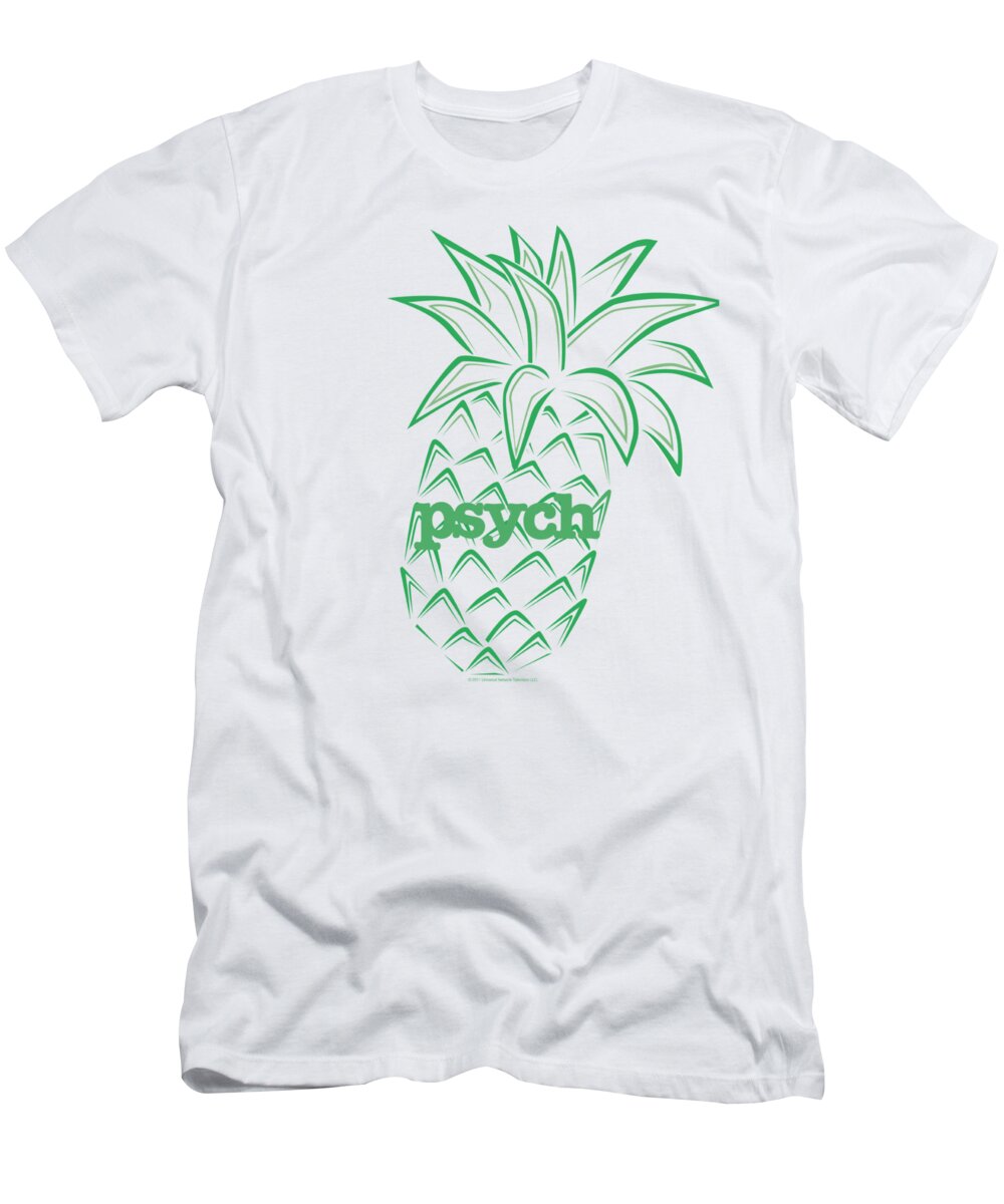 Psych T-Shirt featuring the digital art Psych - Pineapple by Brand A