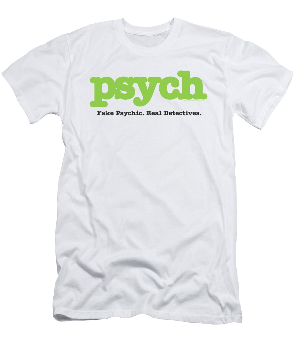 Psych T-Shirt featuring the digital art Psych - Title by Brand A