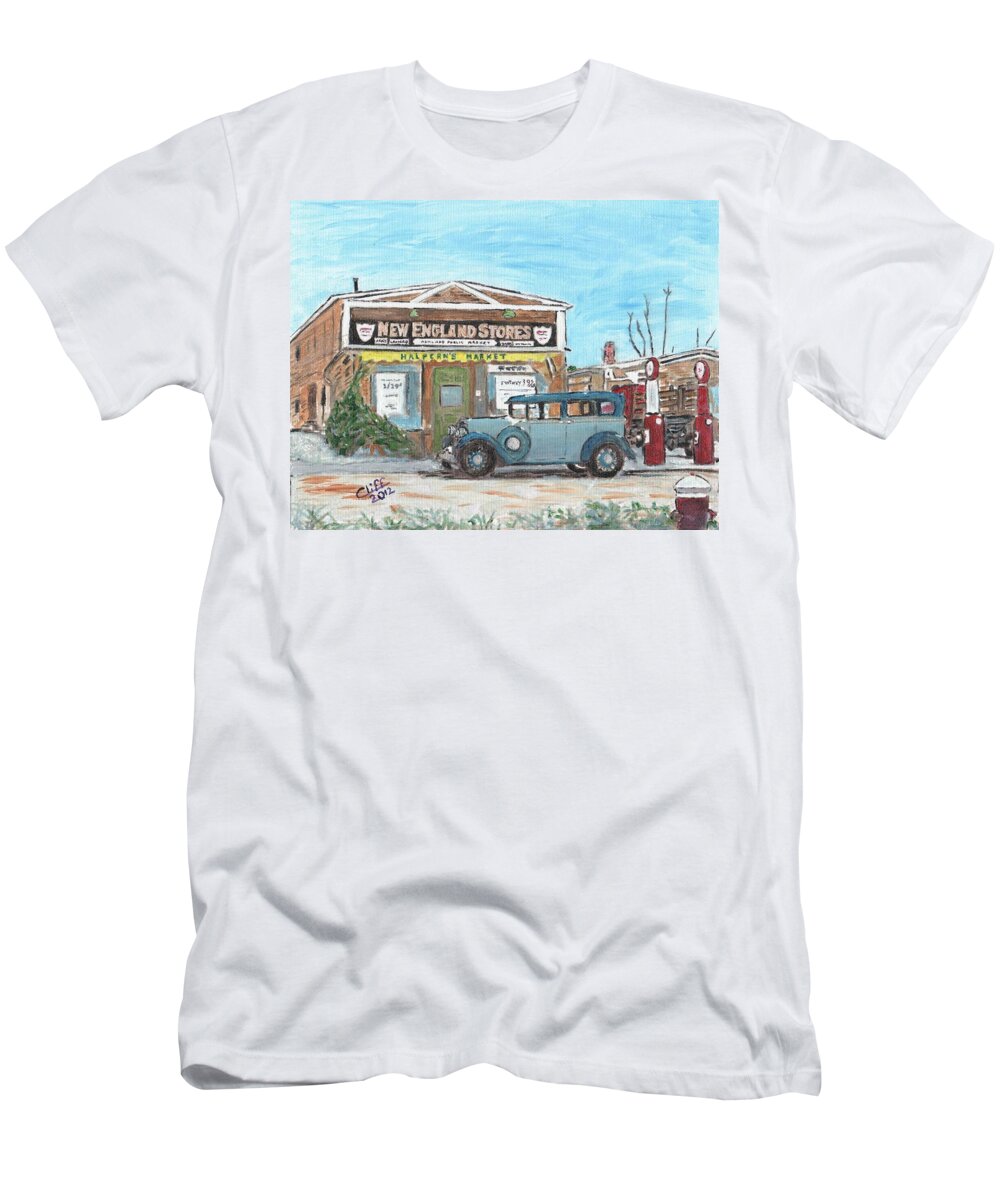 Architecture T-Shirt featuring the painting Public Market December 1935 by Cliff Wilson