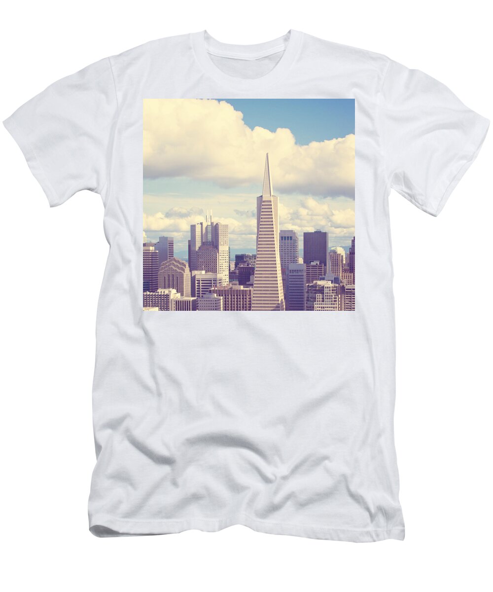 Architecture Photograph T-Shirt featuring the photograph Pyramid in the Sky by Melanie Alexandra Price