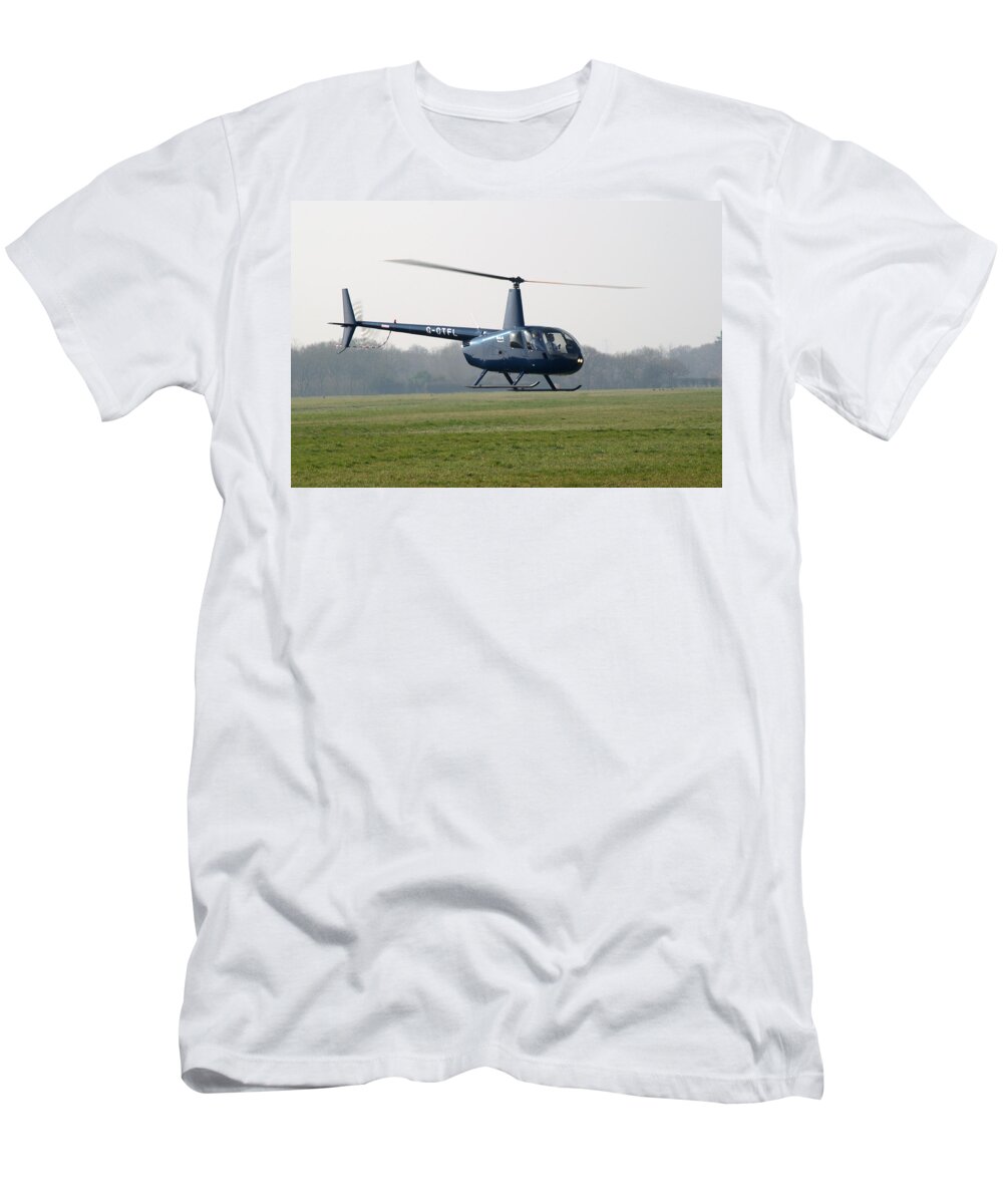 Helicopter T-Shirt featuring the photograph R44 Raven Helicopter by Chris Day