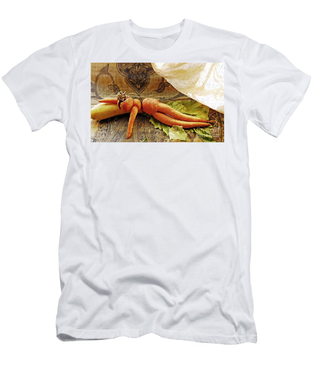 Carrot T-Shirt featuring the photograph Reclining Nude Carrot by Sarah Loft
