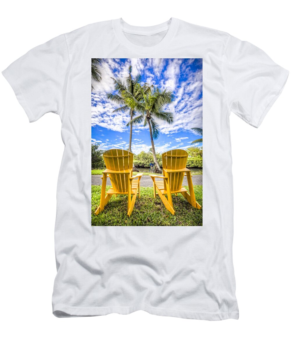 Clouds T-Shirt featuring the photograph Relaxing at the Park by Debra and Dave Vanderlaan