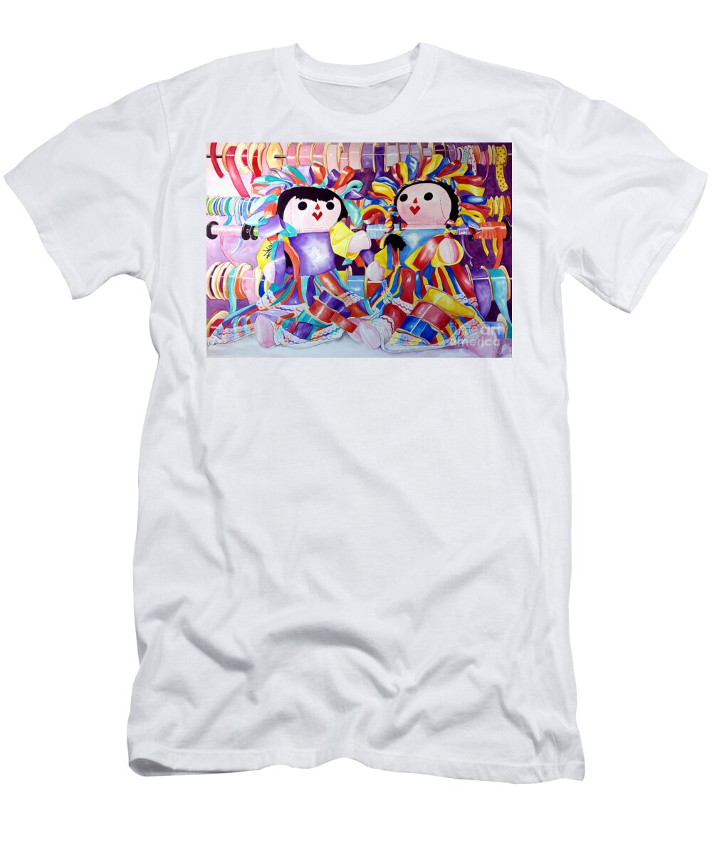 Girls T-Shirt featuring the painting Ribbon Shoppin by Kandyce Waltensperger
