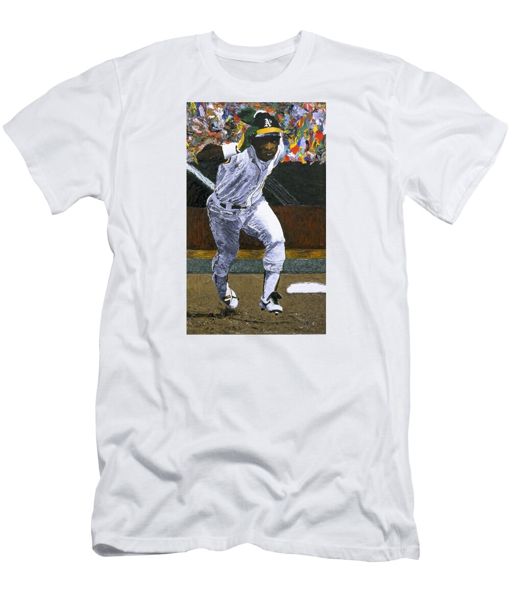 Rickey Henderson T-Shirt by Mike Rabe - Pixels