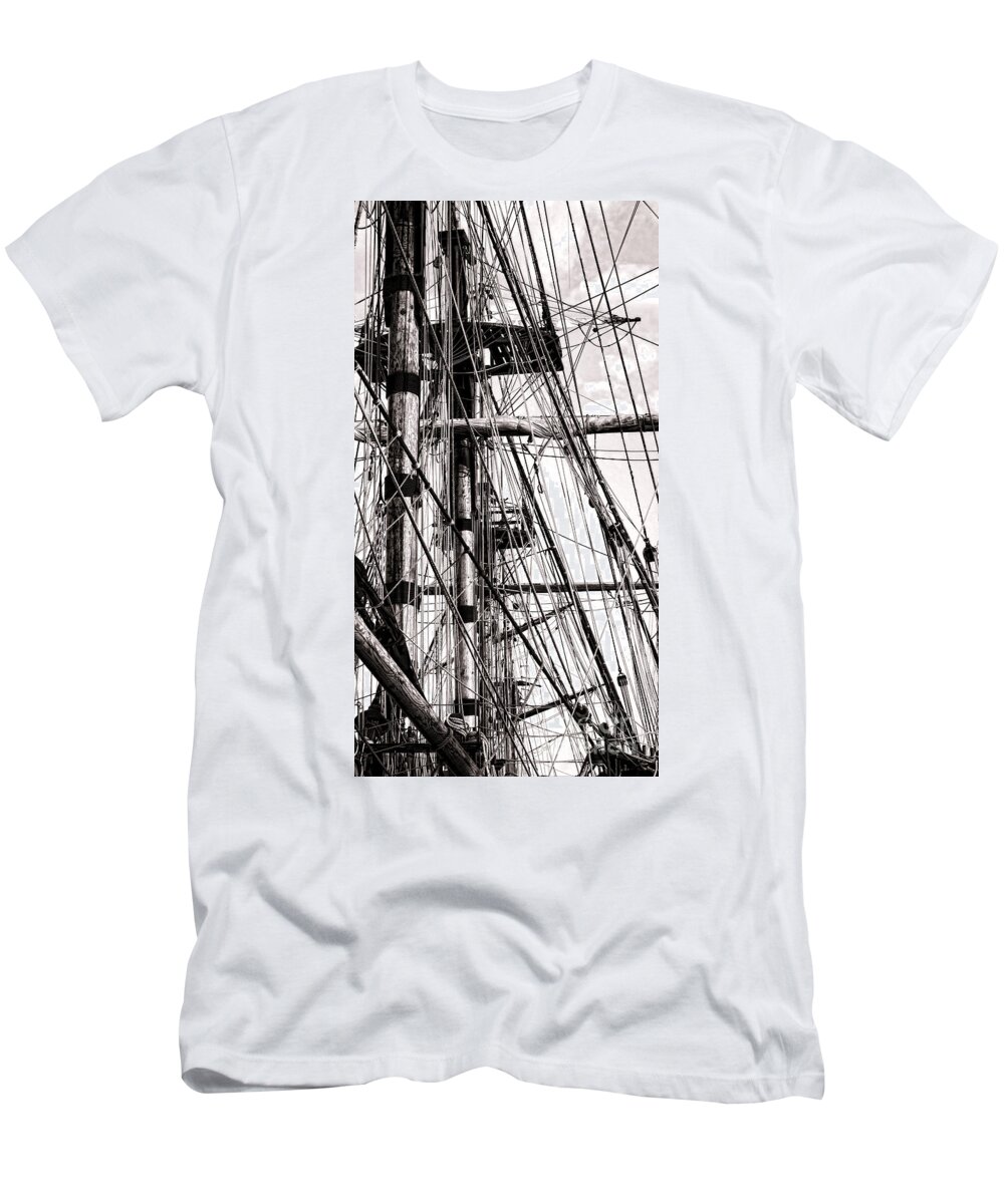 Sailing T-Shirt featuring the photograph Rigging by Olivier Le Queinec