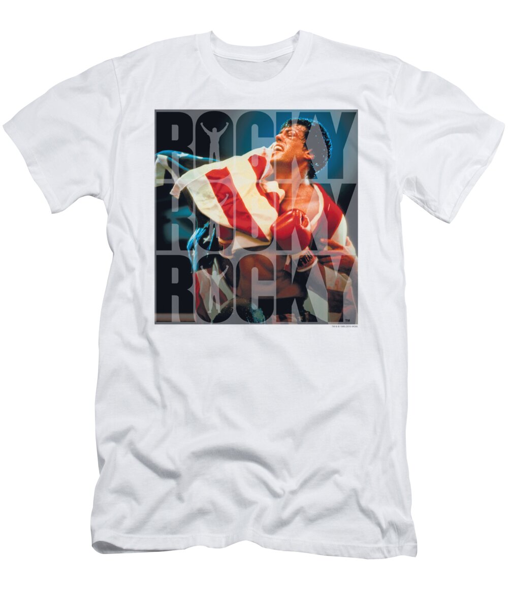  T-Shirt featuring the digital art Rocky - Chant by Brand A