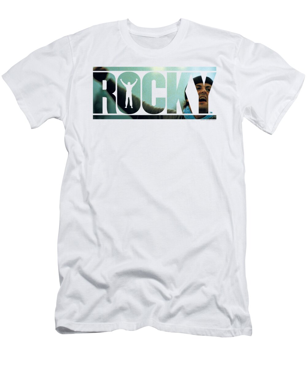  T-Shirt featuring the digital art Rocky - Cutout Logo by Brand A