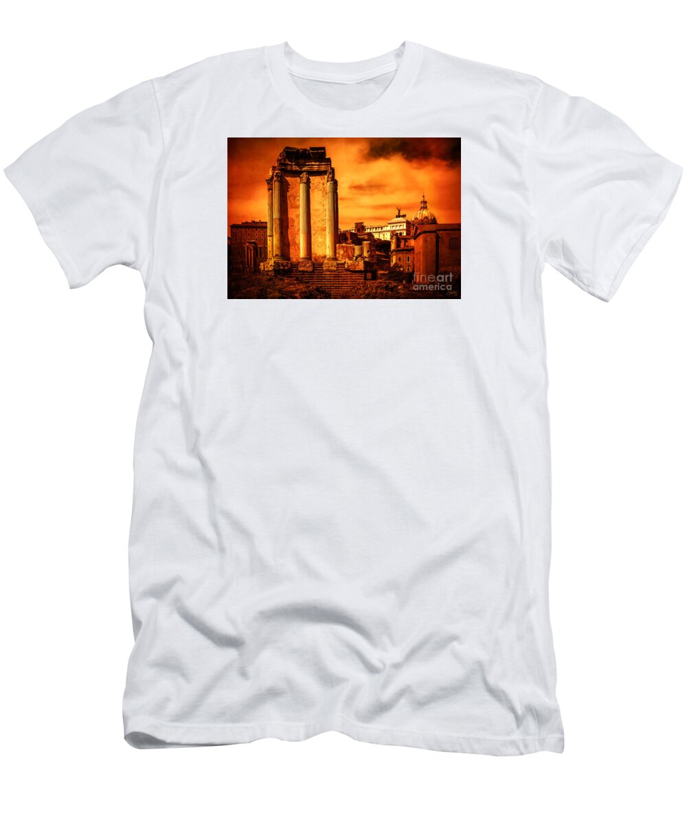 Rome Burning T-Shirt featuring the photograph Rome Burning by Prints of Italy