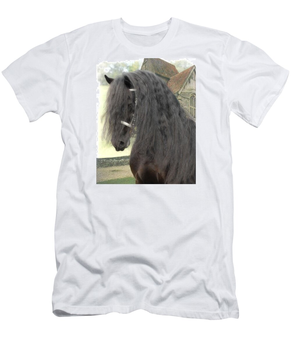 Horses T-Shirt featuring the photograph Romke by Fran J Scott